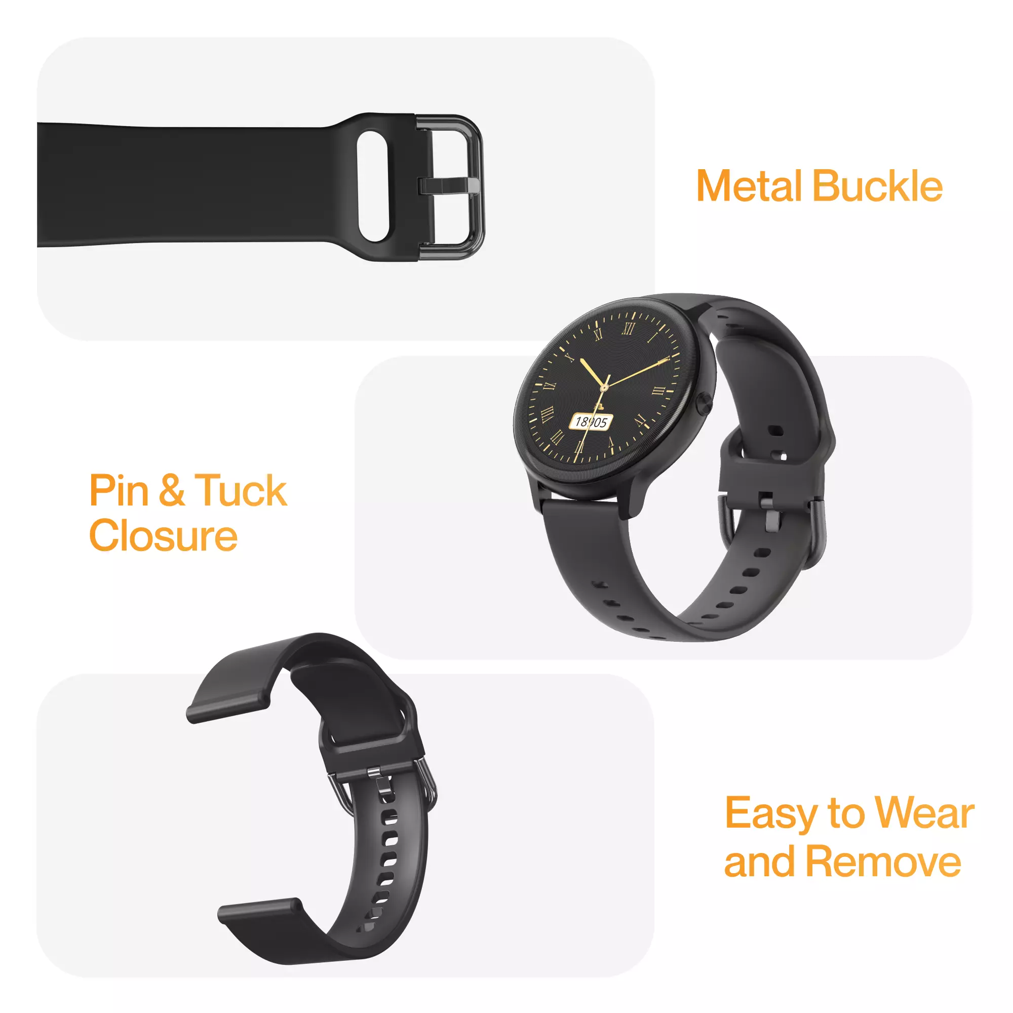 Ambrane 22mm Silicone Strap (Curve) - Image 4