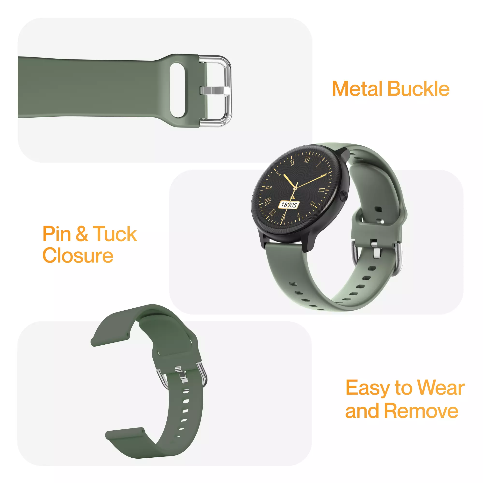 Ambrane 22mm Silicone Strap (Curve) - Image 9