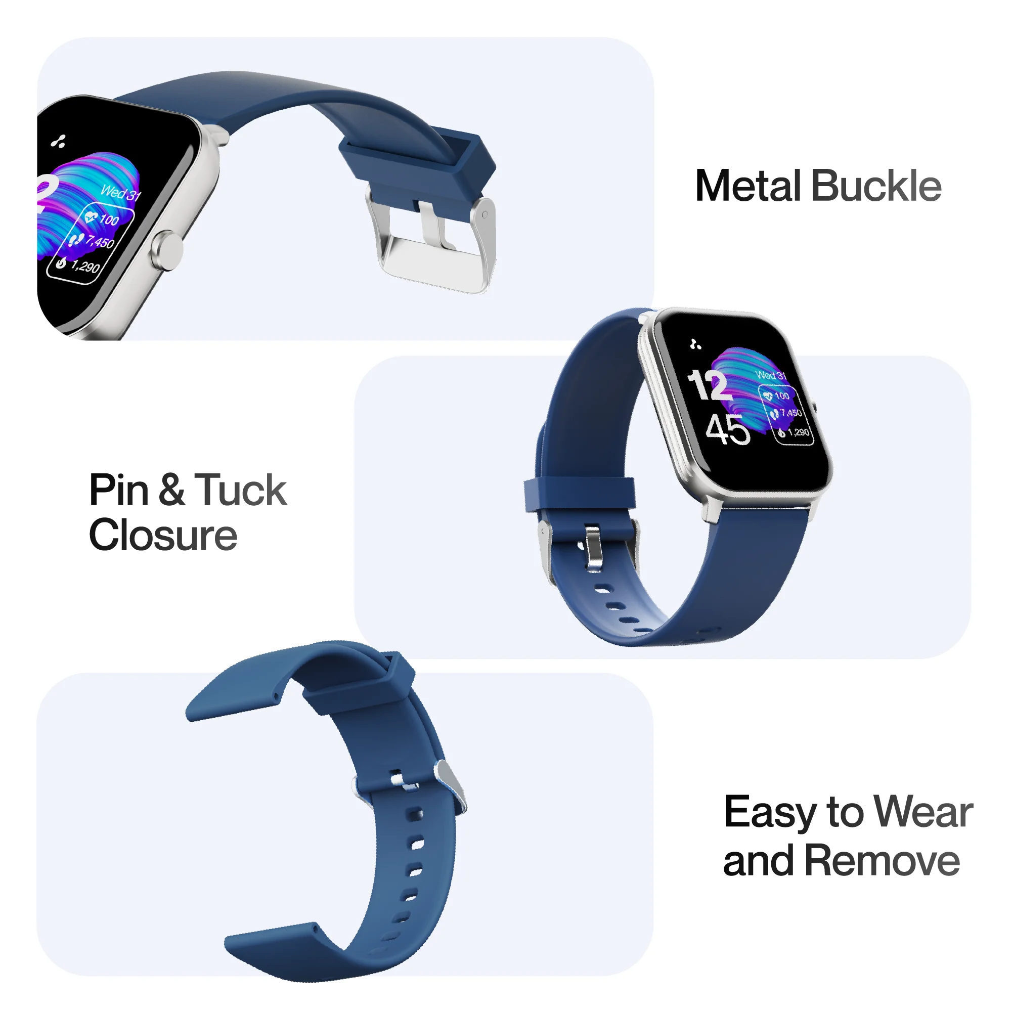 Ambrane 22mm Silicone Strap (Square) - Image 14